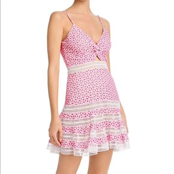 BARDOT Camille twist-front eyelet dress worn once - Picture 3 of 11